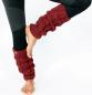 Preview: DUNKELROTE BEINSTULPEN HANDARBEIT AUS NEPAL 100% SCHAFSWOLLE