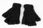 Preview: ANTHRAZITFARBENE FINGERLINGE HALBFINGERLINGE 100% WOLLE HANDARBEIT NEPAL