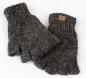 Preview: BRAUNE FINGERLINGE HALBFINGERLINGE 100% WOLLE HANDARBEIT NEPAL