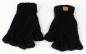 Preview: SCHWARZE FINGERLINGE HALBFINGERLINGE 100% WOLLE HANDARBEIT NEPAL