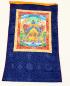 Preview: Kalachakra Shakti Thangka im blauen Brokatrahmen handgemalt Nepal Buddhismus