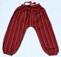 Preview: ROTGESTREIFTE ALADIN KINDERHOSE HANDARBEIT NEPAL