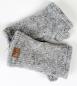 Preview: GRAUE KINDER PULSWÄRMER STULPEN HANGESTRICKT 100% WOLLE NEPAL HANDWARMER
