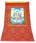 Preview: Thangka des Padmasambhava Buddha im roten Brokatrahmen handgemalt Nepal Nr.1