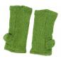 Preview: HELLGRÜNE PULSWÄRMER STULPEN HANGESTRICKT 100% SCHAFSWOLLE