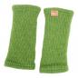 Preview: GRÜNE PULSWÄRMER STULPEN HANGESTRICKT 100% SCHAFSWOLLE ohne Daumen