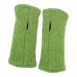Preview: GRÜNE PULSWÄRMER STULPEN HANGESTRICKT 100% SCHAFSWOLLE ohne Daumen