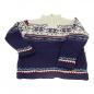 Preview: Größe XXXL Herrlicher gemusteter gestrickter Wollpullover 100% Schafswolle gefüttert Handarbeit Nepal