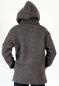 Preview: GRÖßE XXL BRAUNE WOLLJACKE 100% SCHAFSWOLLE HANDARBEIT AUS NEPAL