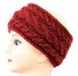 Preview: ROTES STIRNBAND MODEL 3 100% WOLLE MIT FLEECE GEFÜTTERT HANDARBEIT NEPAL