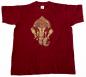 Preview: ROTES GANESHA T-SHIRT GRÖßE M AUS 100% BAUMWOLLE  NEPAL HANDBEDRUCKT