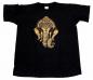 Preview: SCHWARZES GANESHA T-SHIRT GRÖßE M AUS 100% BAUMWOLLE  NEPAL HANDBEDRUCKT
