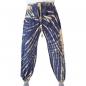Preview: Blaue gebatikte Ballonhose mit Taschen Handarbeit aus Nepal