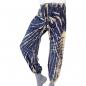 Preview: Blaue gebatikte Ballonhose mit Taschen Handarbeit aus Nepal