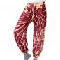 Preview: Rote gebatikte Ballonhose mit Taschen Handarbeit aus Nepal