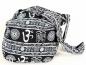 Preview: SCHWARZE MIT OM + SYMBOLEN VERZIERTE TASCHE