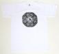 Preview: WEIßES OM MANDALA T-SHIRT GRÖßE XL AUS 100% BAUMWOLLE  NEPAL HANDBEDRUCKT