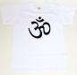 Preview: WEIßES OM T-SHIRT GRÖßE XL AUS 100% BAUMWOLLE  NEPAL HANDBEDRUCKT
