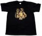 Preview: SCHWARZES SHIVA T-SHIRT GRÖßE XL AUS 100% BAUMWOLLE  NEPAL HANDBEDRUCKT