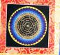 Preview: Om Mandala Thangka im Brokatrahmen handgemalt Nepal Buddhismus Nr.32 Meditation