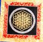 Preview: Om Mandala Thangka im Brokatrahmen handgemalt Nepal Buddhismus Nr.36 Meditation