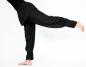 Preview: Feine schwarze Yogahose Einheitsgröße Handarbeit Hatha Kundalini