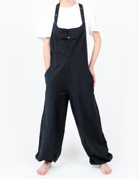 Preview: MEGA BEQUEME SCHWARZE LATZHOSE GRÖßE L AUS 100% BAUMWOLLE