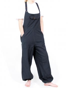 Preview: MEGA BEQUEME SCHWARZE LATZHOSE GRÖßE L AUS 100% BAUMWOLLE