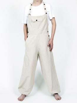 Preview: MEGA BEQUEME NATURFARBENE LATZHOSE GRÖßE L AUS 100% BAUMWOLLE