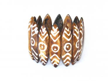 HELLES BÜFFELKNOCHENARMBAND"AUGE"