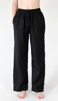 Preview: SCHWARZE BEQUEME HOSE AUS NEPAL 100% BAUMWOLLE Gr.L