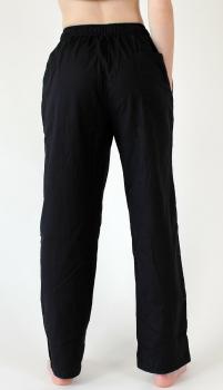 Preview: SCHWARZE BEQUEME HOSE AUS NEPAL 100% BAUMWOLLE Gr. M