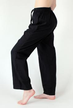 Preview: SCHWARZE BEQUEME HOSE AUS NEPAL 100% BAUMWOLLE Gr. S