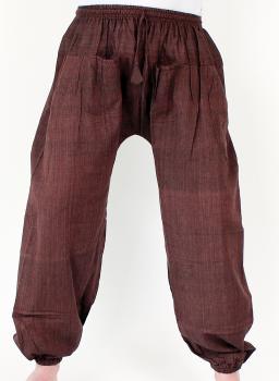 Preview: Braune Ballonhose mit Taschen Handarbeit aus Nepal
