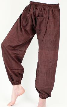 Preview: Braune Ballonhose mit Taschen Handarbeit aus Nepal