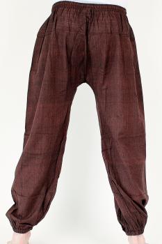 Preview: Braune Ballonhose mit Taschen Handarbeit aus Nepal