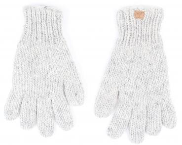 Herrlich warme handgearbeitete graue Fingerhandschuhe Nepal 100% Wolle teilgefleect