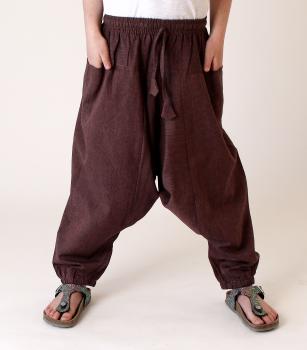 Tolle braune Aladin Kinderhose Haremshose Einheitsgröße Handarbeit Nepal