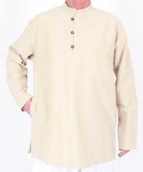 Preview: Naturfarbenes Traditionshemd Nepal / Fisherman / Kurta Gr.XL