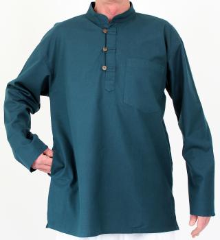 Preview: Petrolfarbenes Traditionshemd Nepal / Fisherman / Kurta Gr.XL