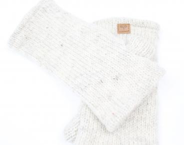Preview: NATURFARBENE PULSWÄRMER STULPEN HANGESTRICKT 100% SCHAFSWOLLE