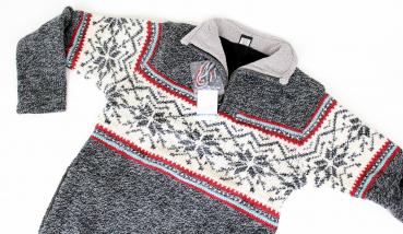 Preview: GRÖßE XXXL  Herrlicher gestrickter Wollpullover 100% Schafswolle Handarbeit Nepal