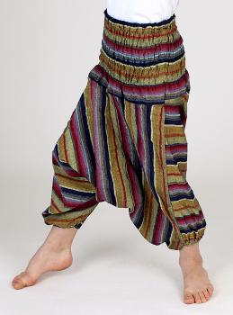 Preview: Süße Kinderhose Haremshose designs Nr.3 Einheitsgröße Handarbeit Indien 100% Baumwolle