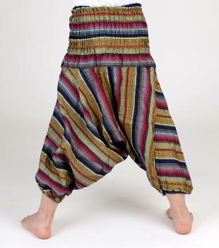 Preview: Süße Kinderhose Haremshose designs Nr.3 Einheitsgröße Handarbeit Indien 100% Baumwolle