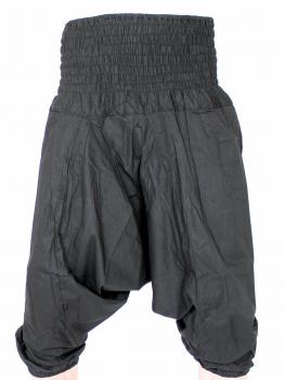 Preview: KURZE SCHWARZE ALADINHOSE MIT BREITEM BUND
