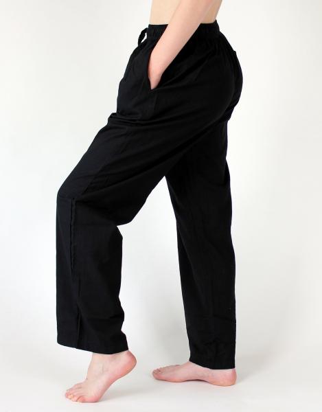 SCHWARZE BEQUEME HOSE AUS NEPAL 100% BAUMWOLLE Gr. XXL