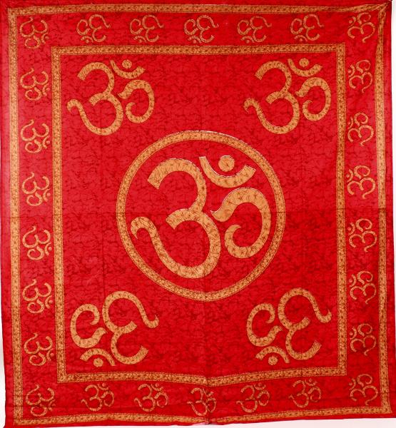 ROTER OM DEKO WANDBEHANG ÜBERWURF TAGESDECKE * 220CM X 235CM