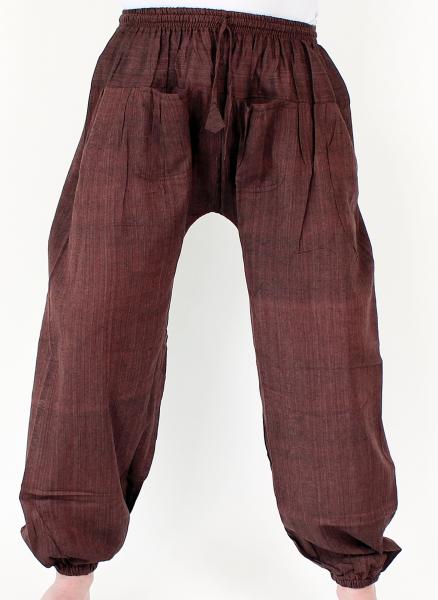 Braune Ballonhose mit Taschen Handarbeit aus Nepal