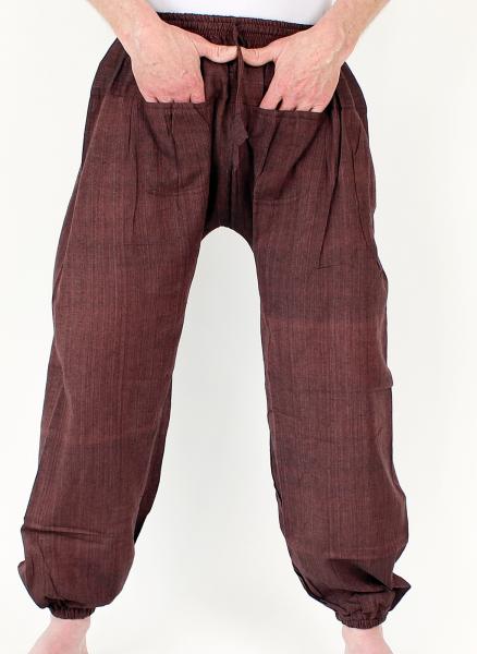 Braune Ballonhose mit Taschen Handarbeit aus Nepal