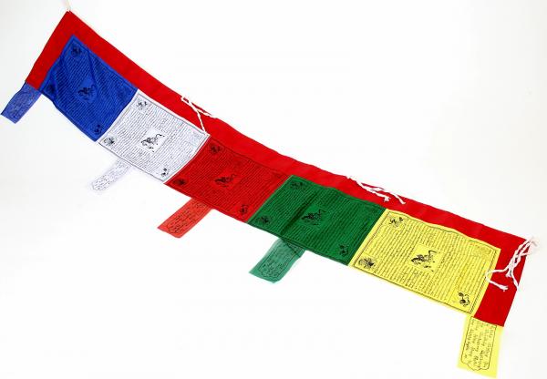 HERRLICHE GROßE TIBETISCHE GEBETSFAHNE LÄNGSFORMAT 1,6M X 0,35M